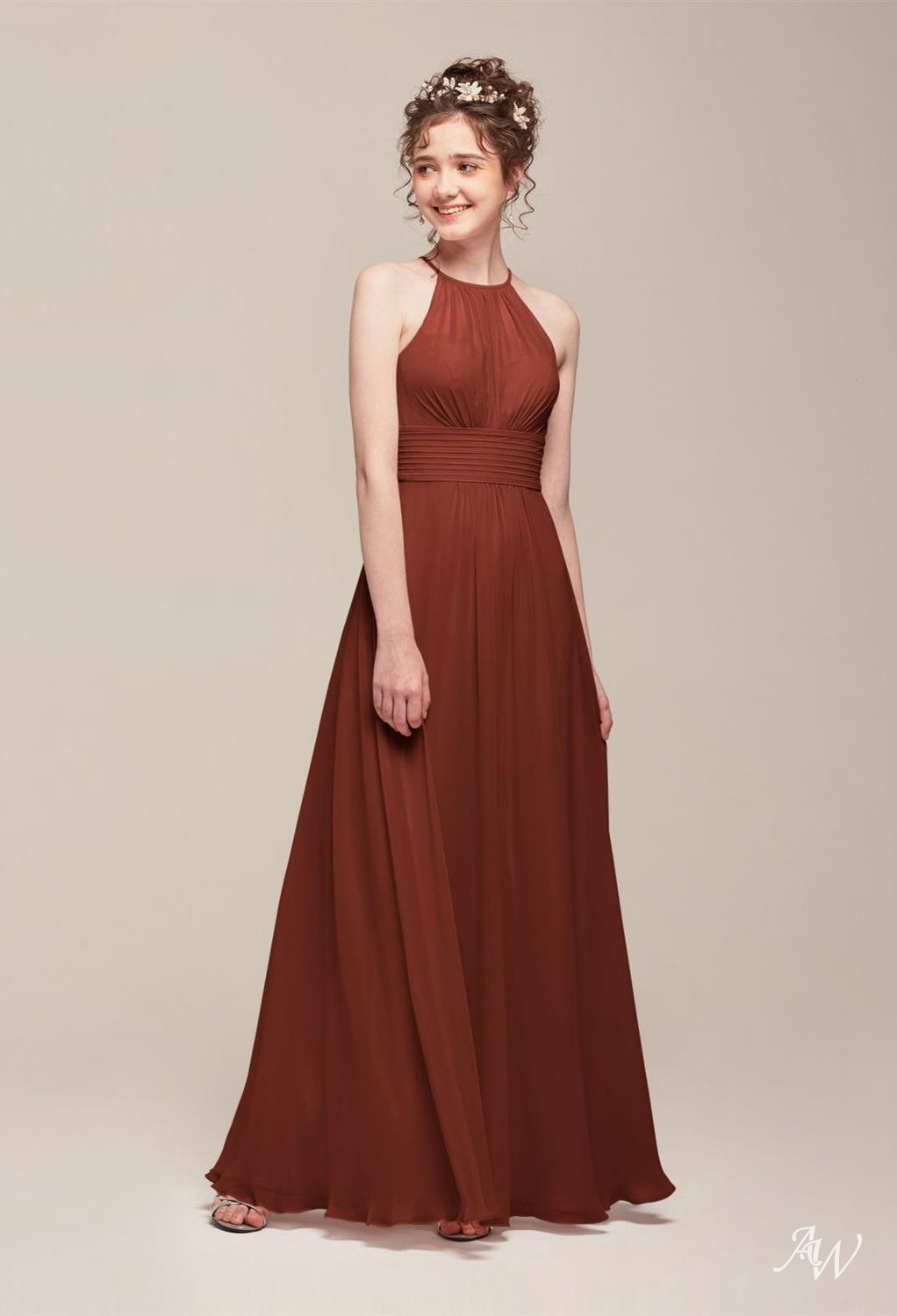 AW Fanny Rust Bridesmaid Dresses image3