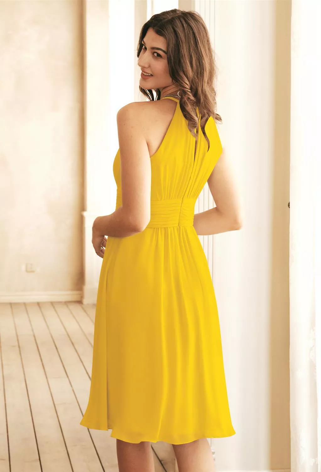 AW Keziah Mustard Yellow  Wedding Guest Dresses