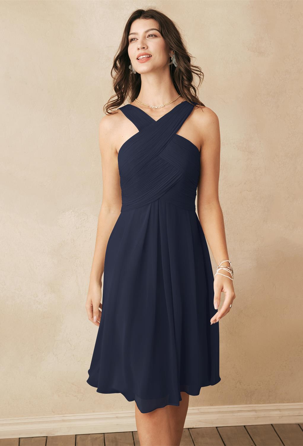AW Hyacinyh Dark Navy  Spring Wedding Guest Dresses