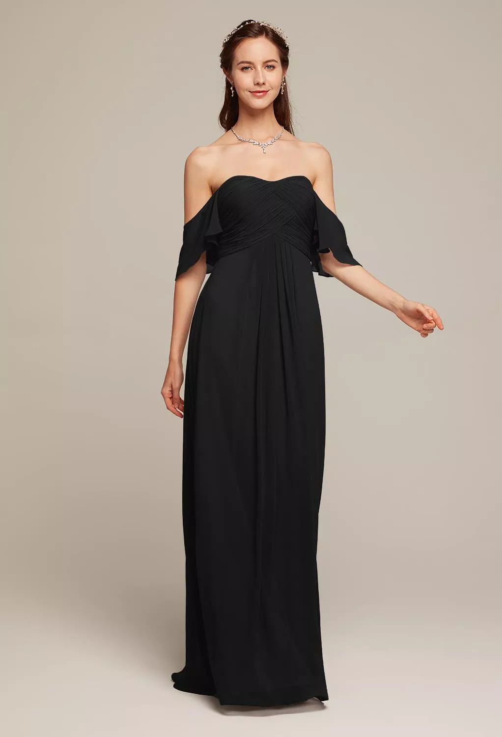 AW Griselda Black  Maternity Bridesmaid Dresses