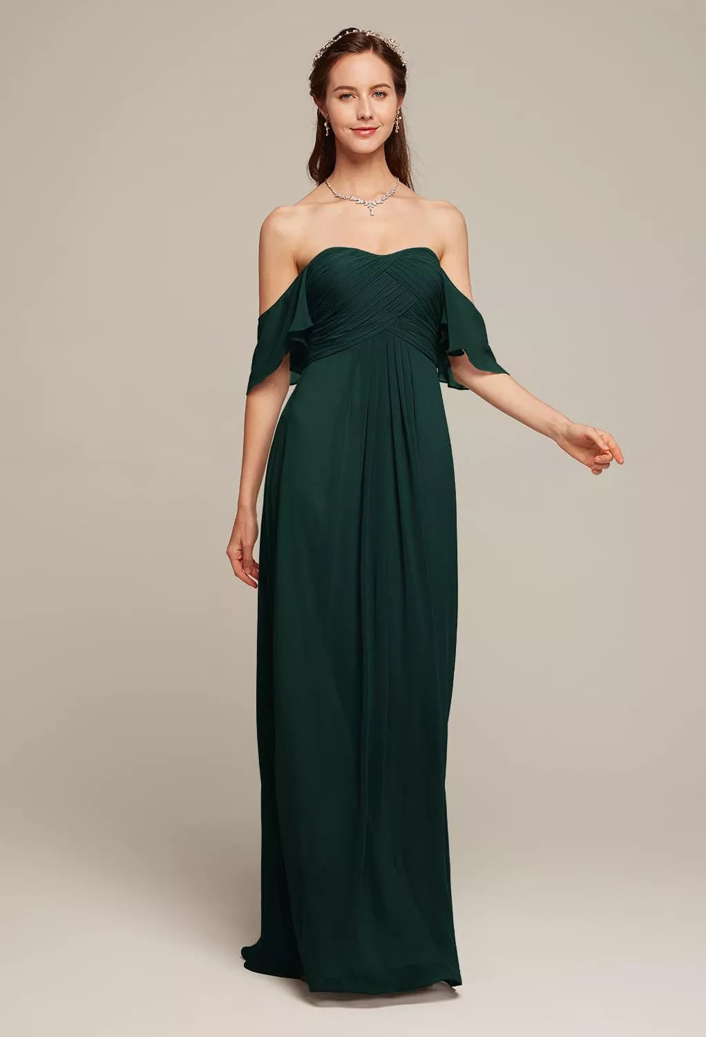 AW Griselda Dark Emerald  Maternity Bridesmaid Dresses