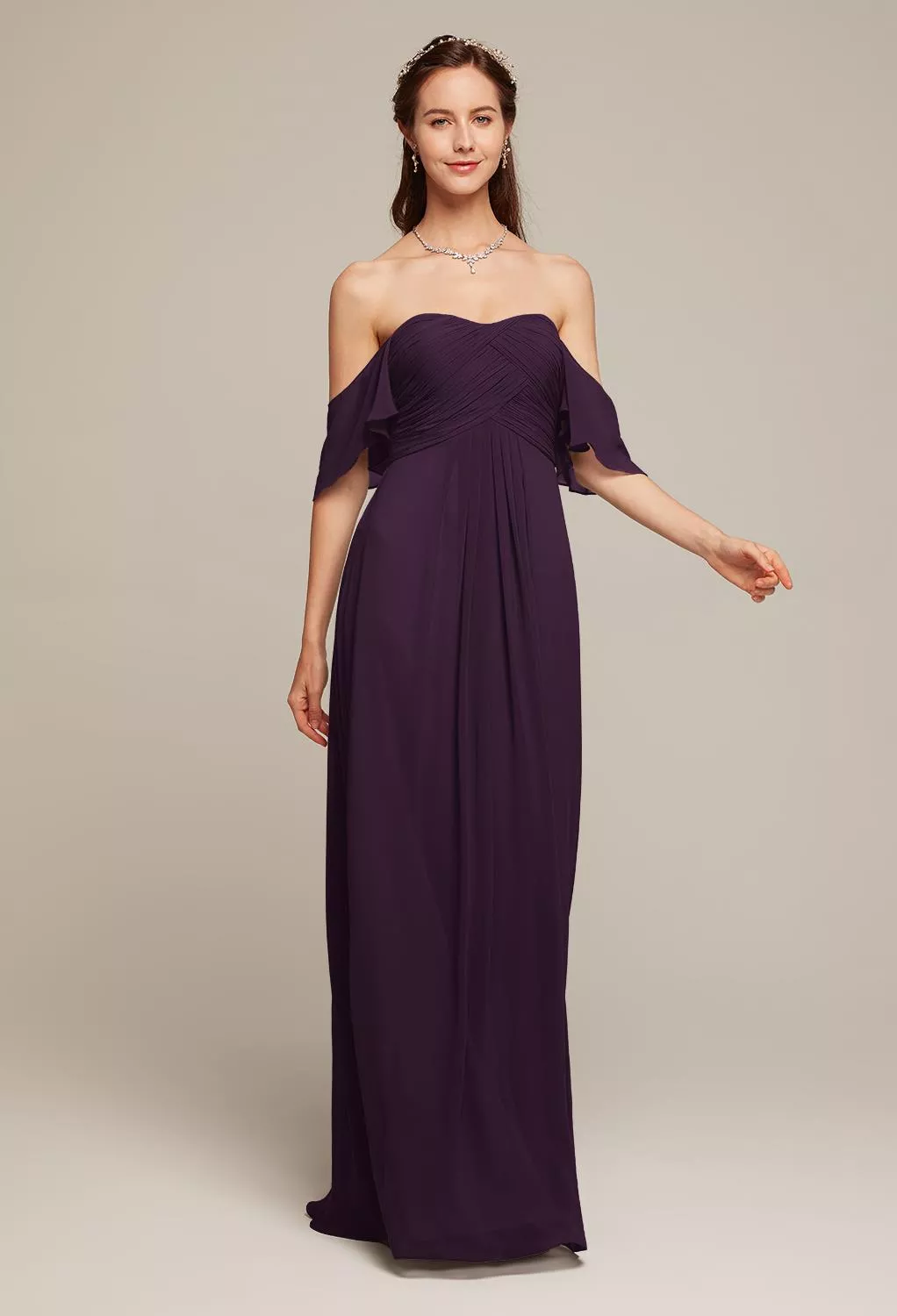 AW Griselda Grape  Maternity Bridesmaid Dresses