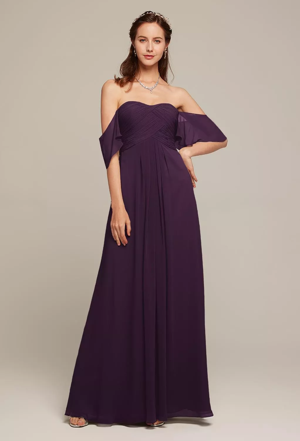 AW Griselda Grape  Maternity Bridesmaid Dresses