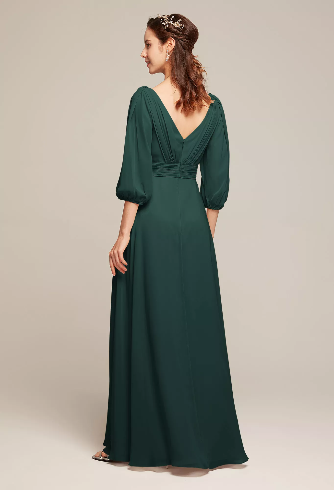 AW Polly Dark Emerald  Maternity Bridesmaid Dresses