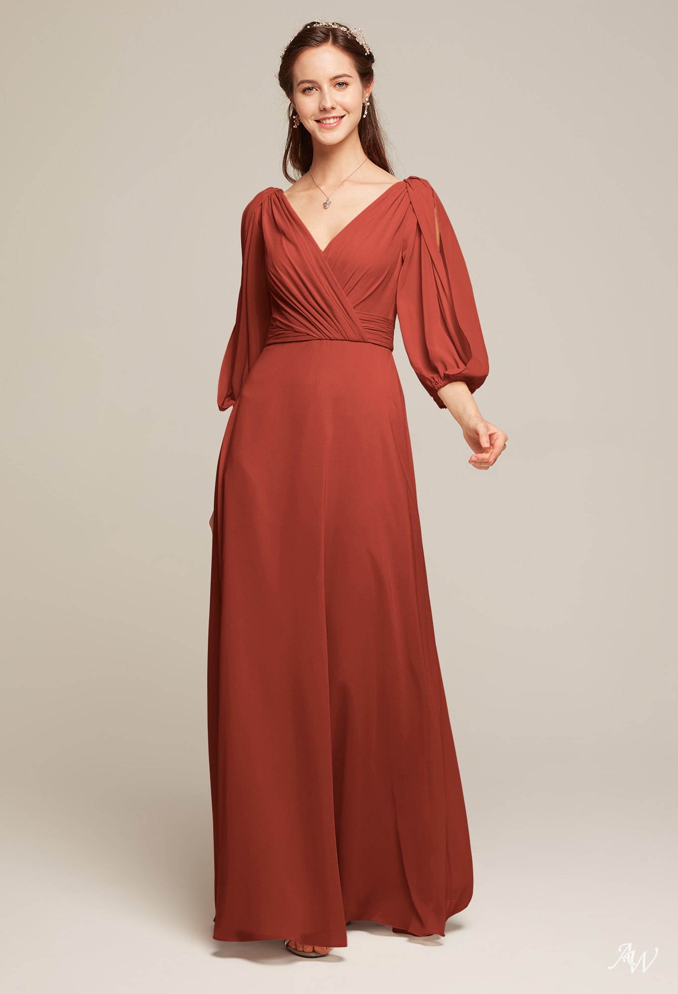 AW Polly Rust Bridesmaid Dresses image1