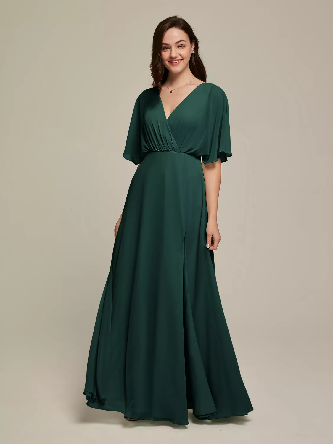 AW Vickie Dark Emerald  Maternity Bridesmaid Dresses