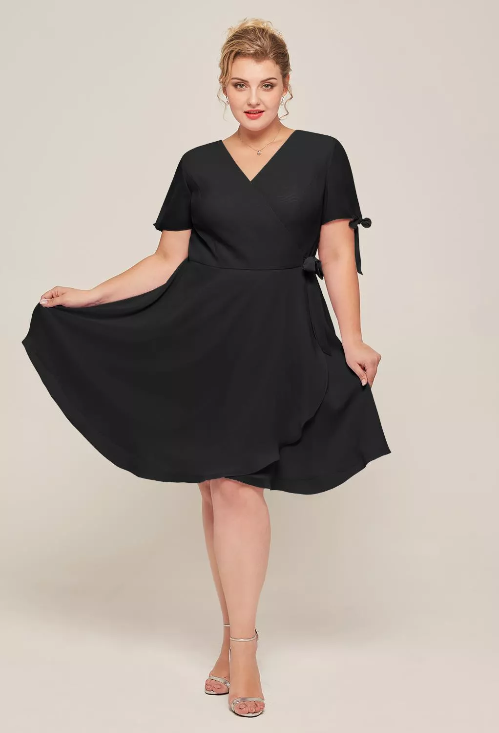 AW Carroll Black  Plus Size Wedding Guest Dresses