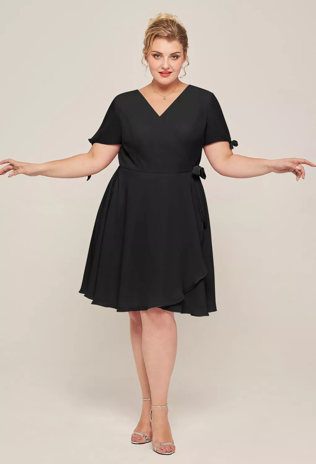 AW Carroll Black  Plus Size Wedding Guest Dresses