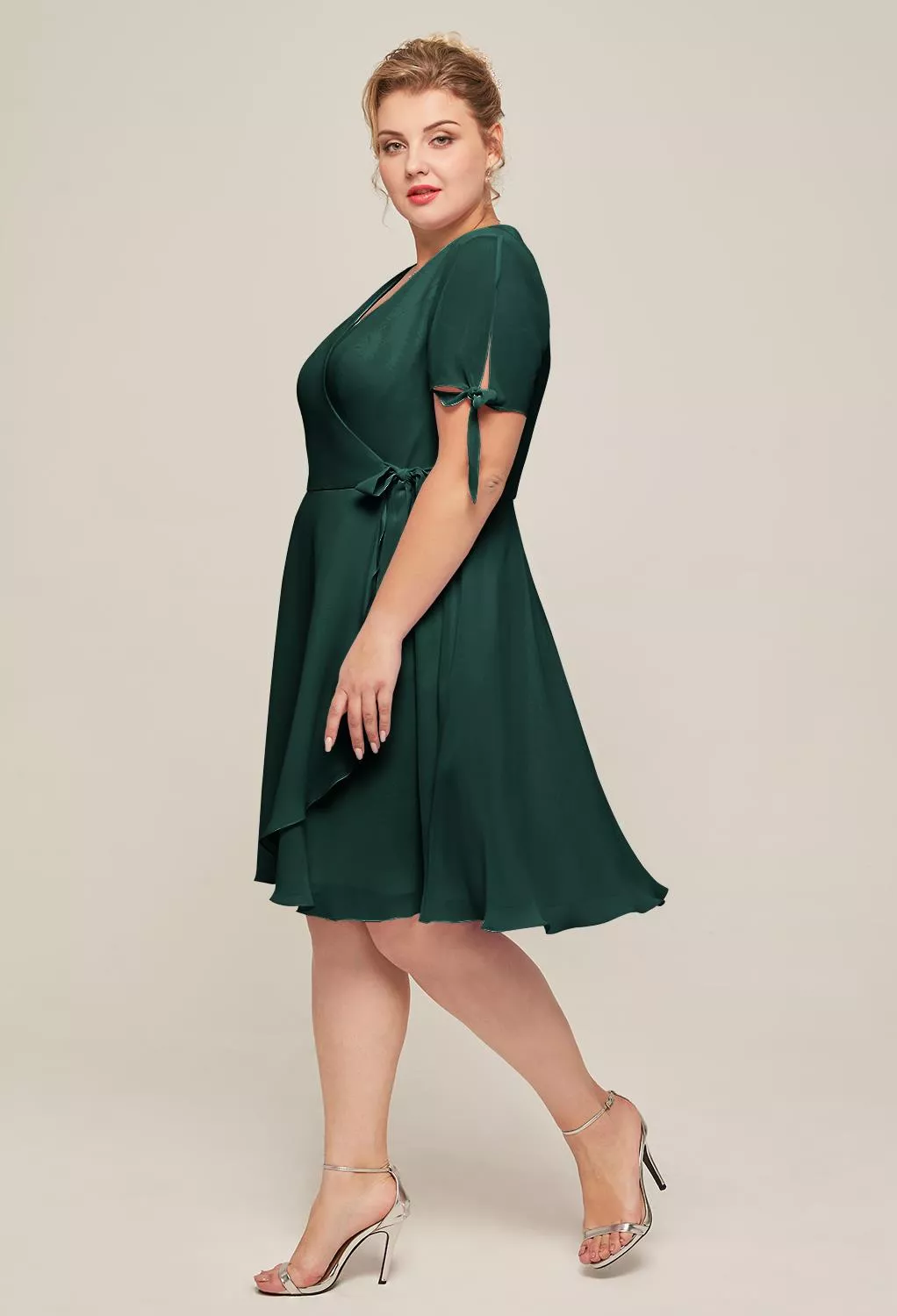 AW Carroll Dark Emerald  Plus Size Wedding Guest Dresses
