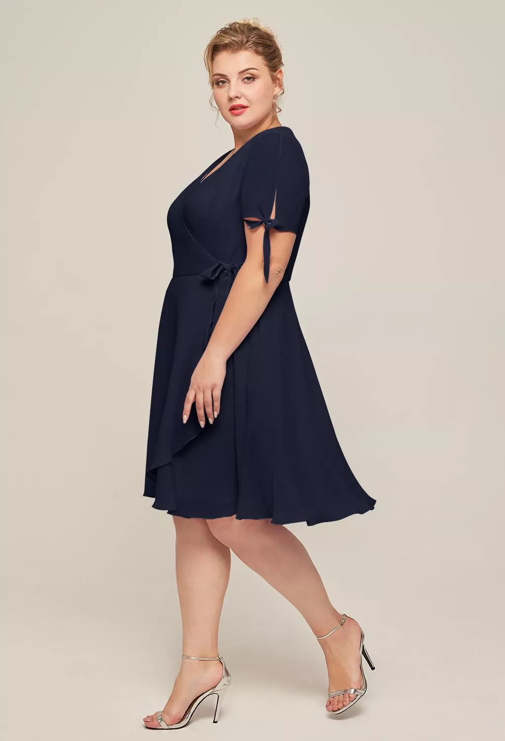 AW Carroll Dark Navy  Plus Size Wedding Guest Dresses