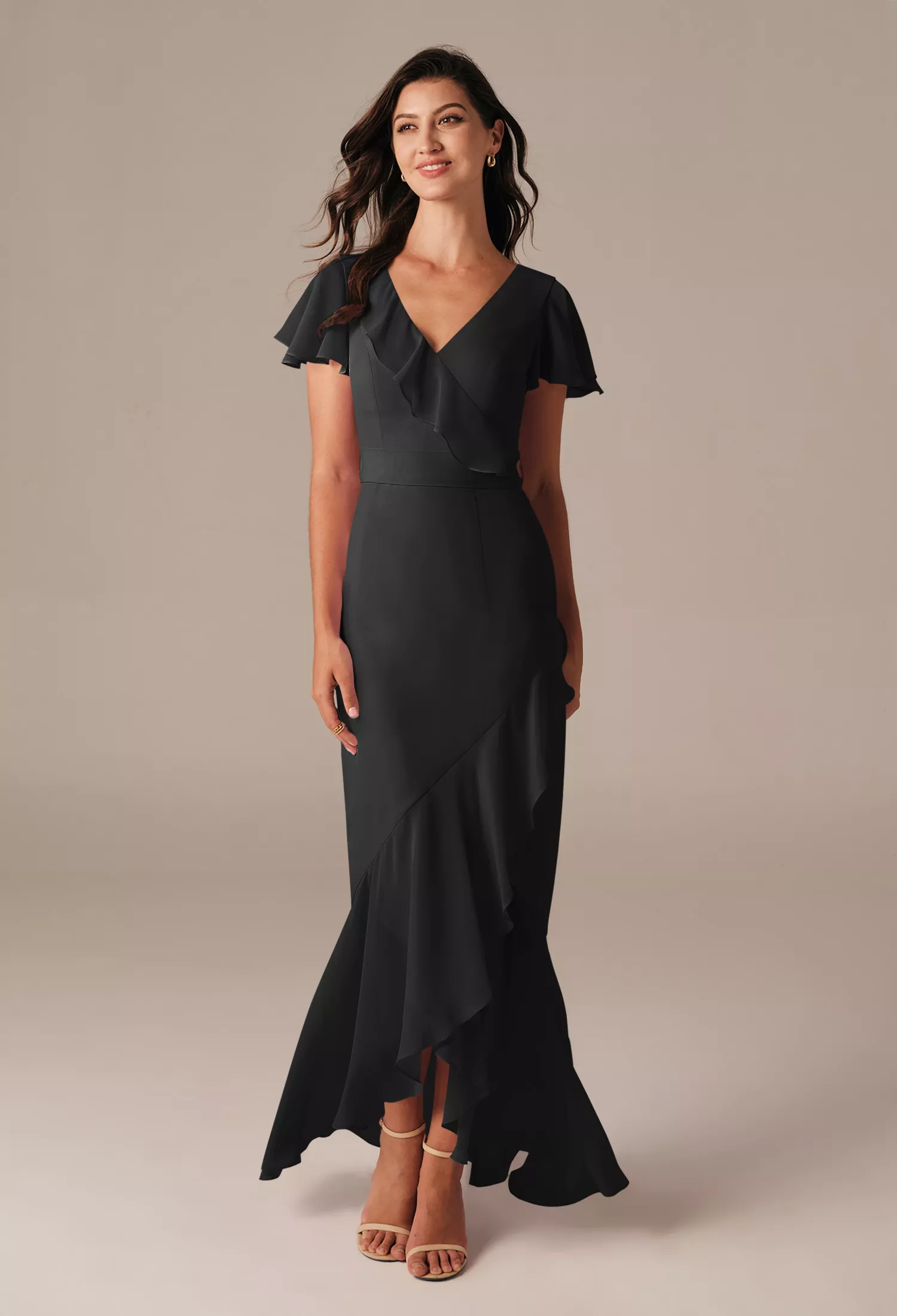 AW Celia Black  Plus Size Wedding Guest Dresses