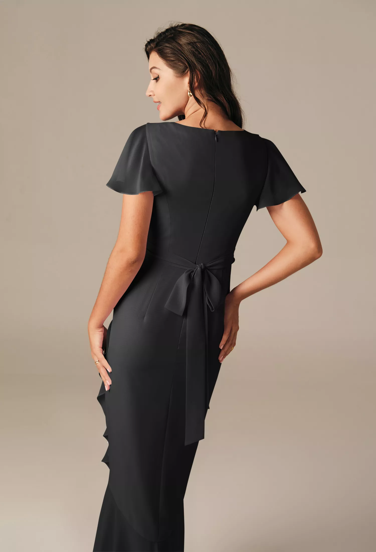 AW Celia Black  Plus Size Wedding Guest Dresses