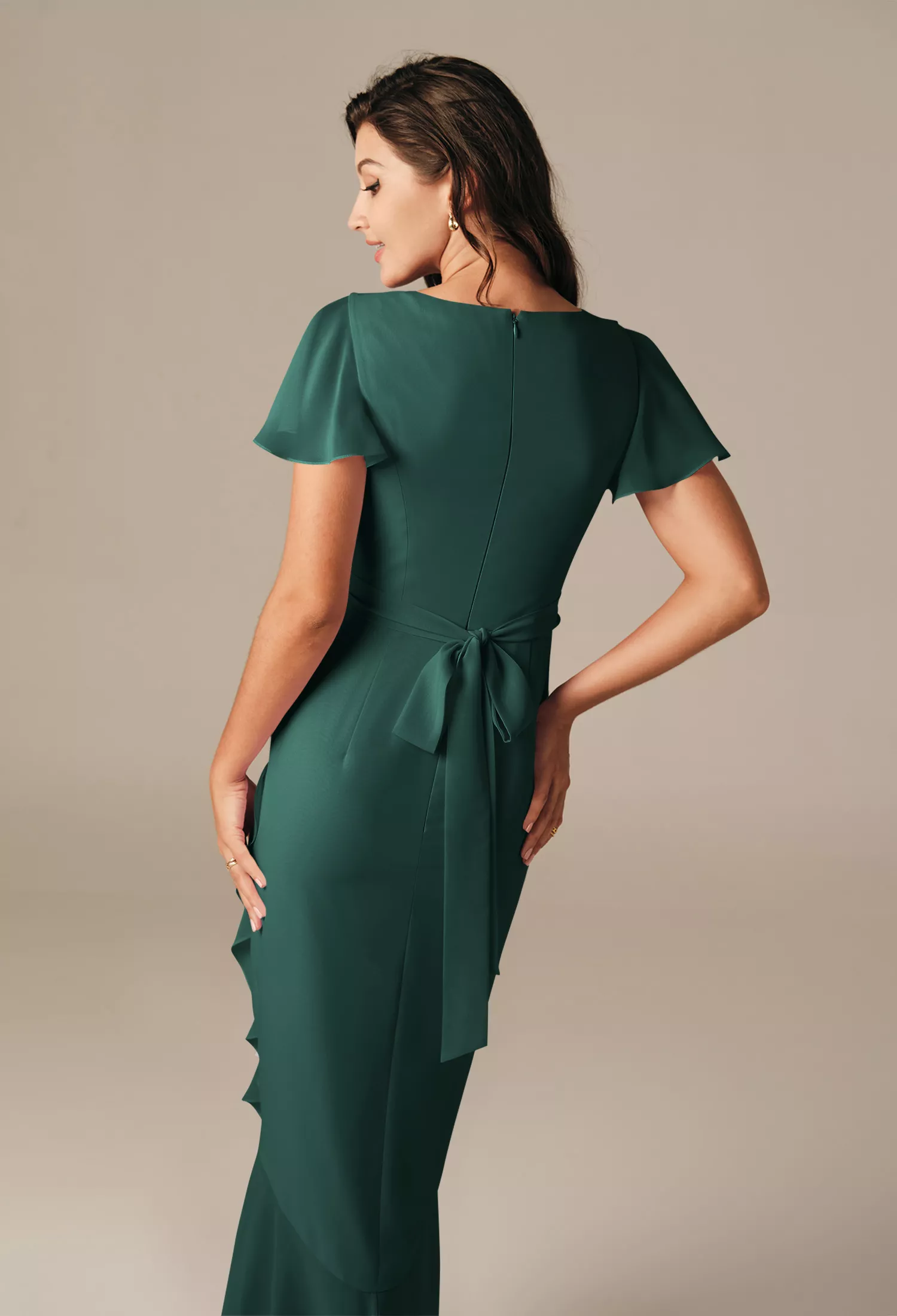AW Celia Dark Emerald  Plus Size Wedding Guest Dresses