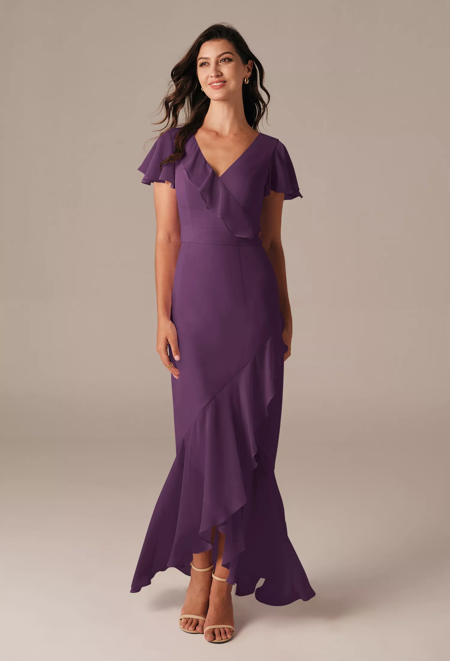 AW Celia Grape  Spring Wedding Guest Dresses