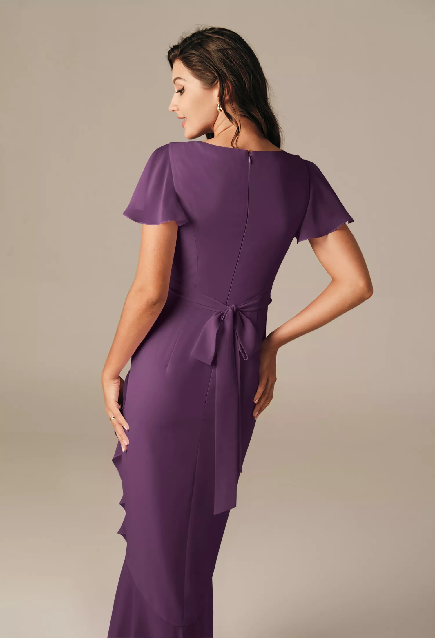 AW Celia Grape  Spring Wedding Guest Dresses