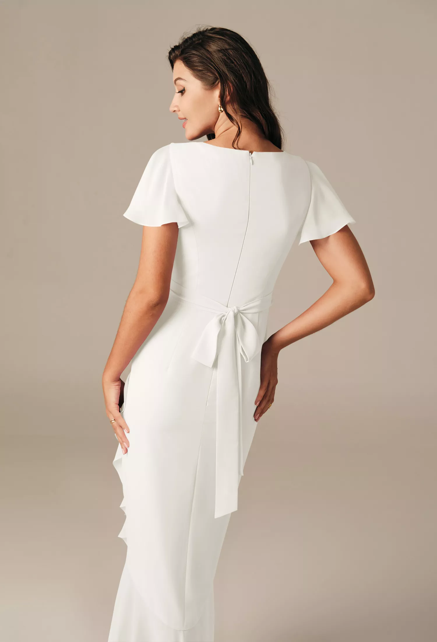 AW Celia Ivory  Fall Wedding Guest Dresses