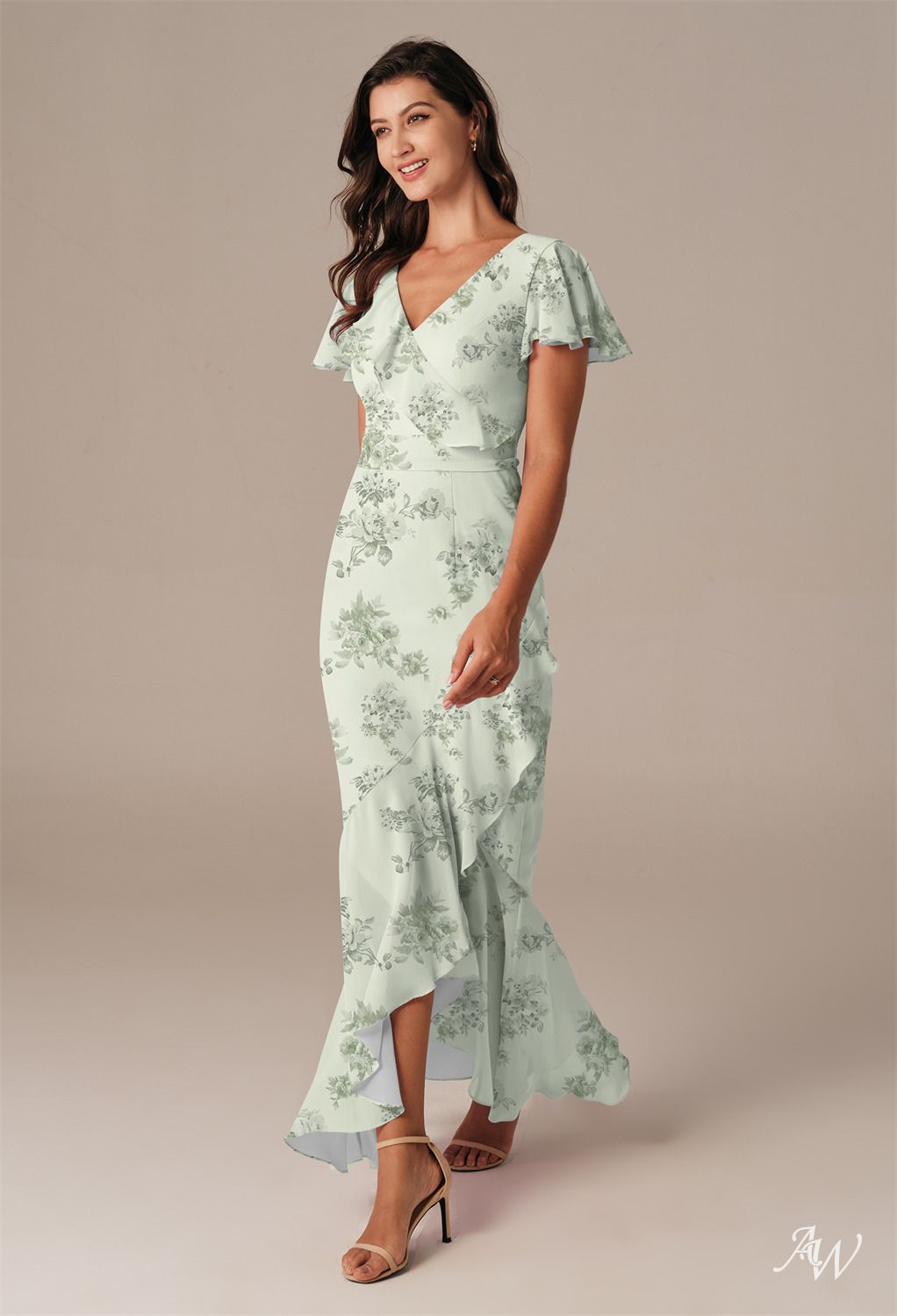 AW Celia Pistachio Green Penoy Bridesmaid Dresses image1