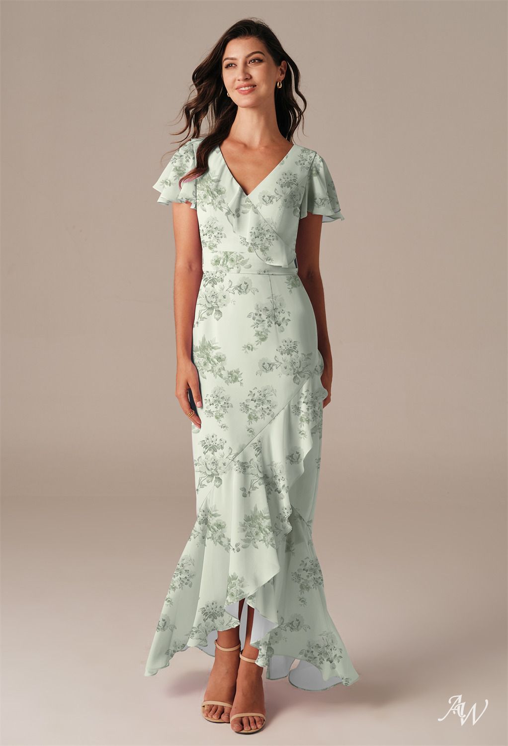 AW Celia Pistachio Green Penoy Bridesmaid Dresses image2