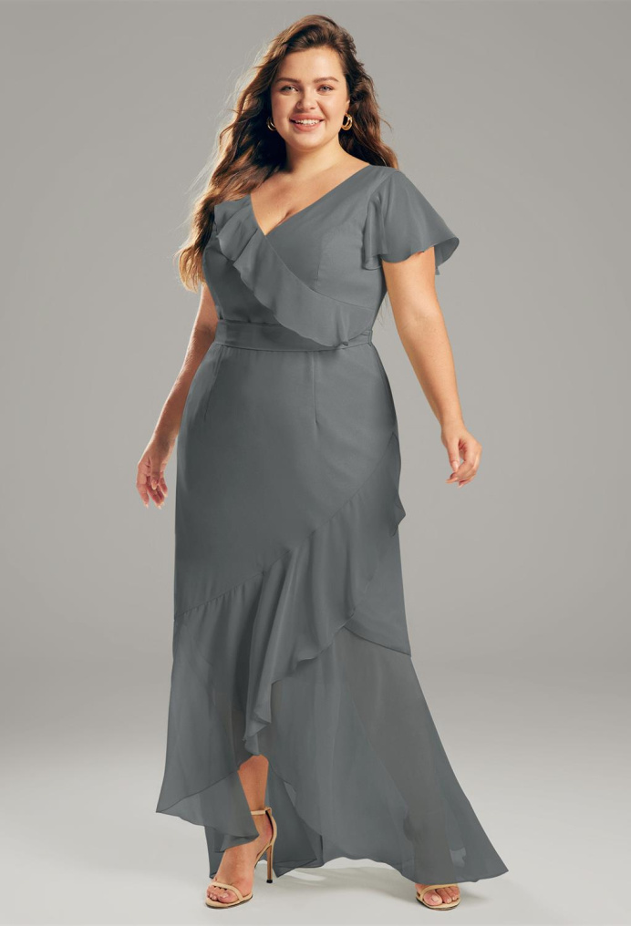 AW Celia Steel Gray  Cocktail Wedding Guest Dresses