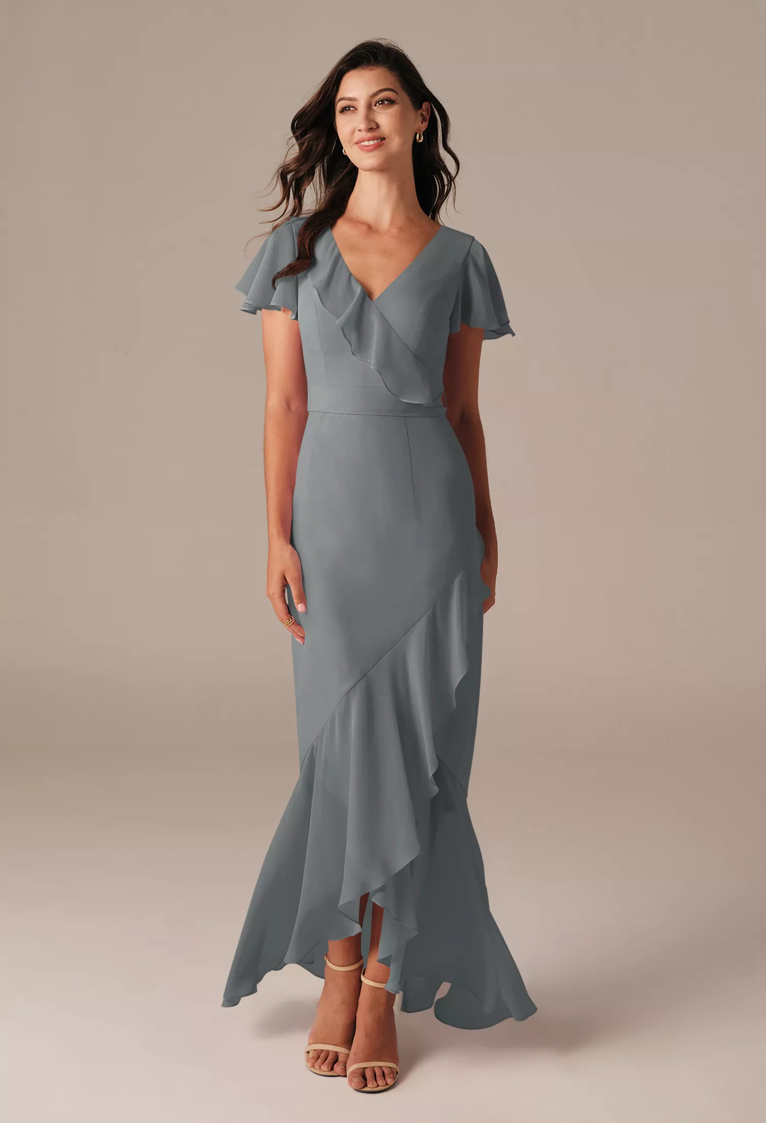 AW Celia Steel Gray  Spring Wedding Guest Dresses