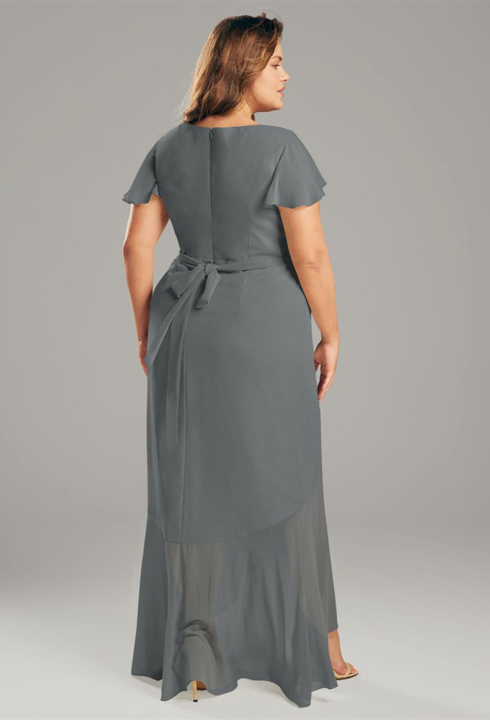 AW Celia Steel Gray  Cocktail Wedding Guest Dresses