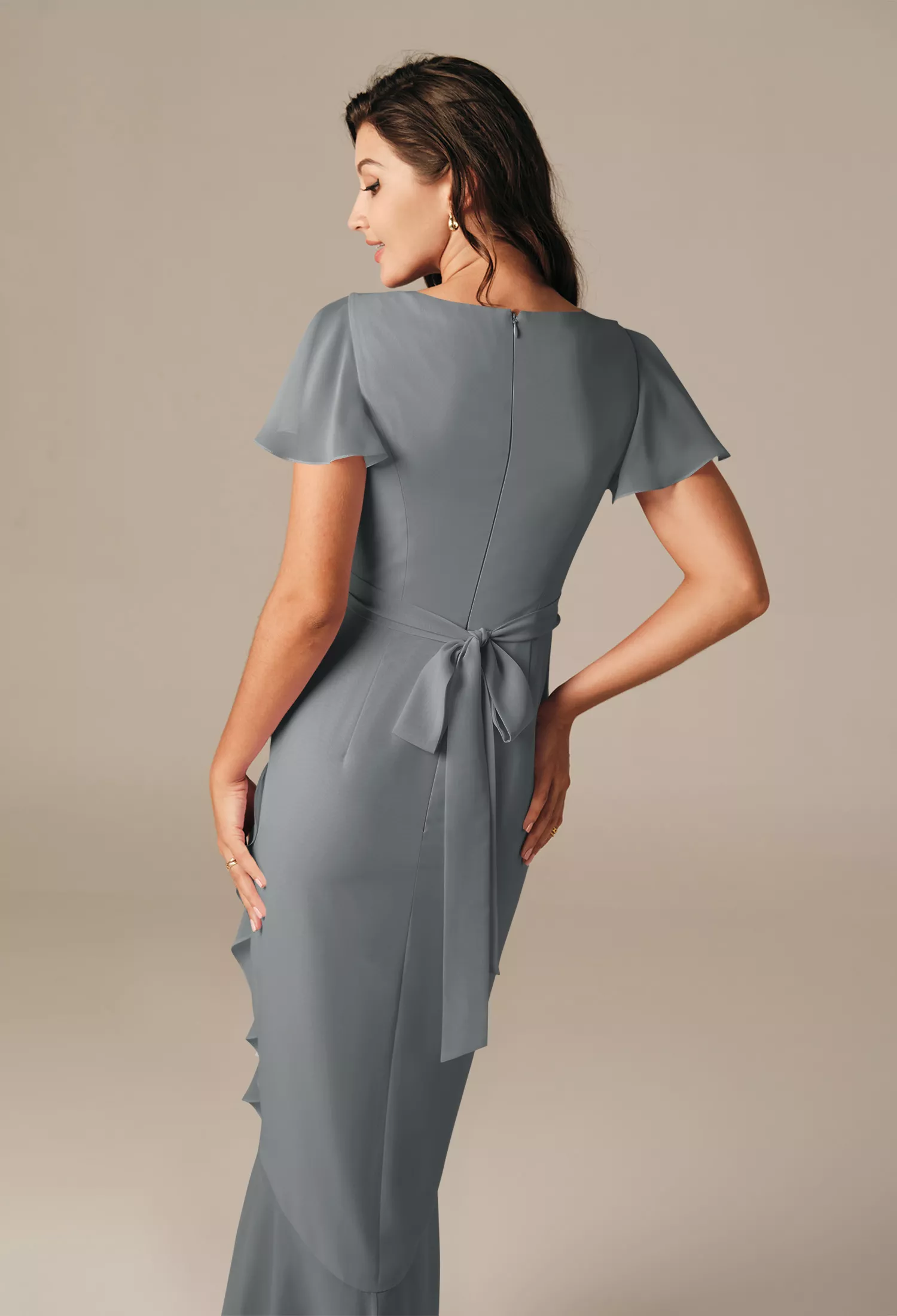 AW Celia Steel Gray  Spring Wedding Guest Dresses