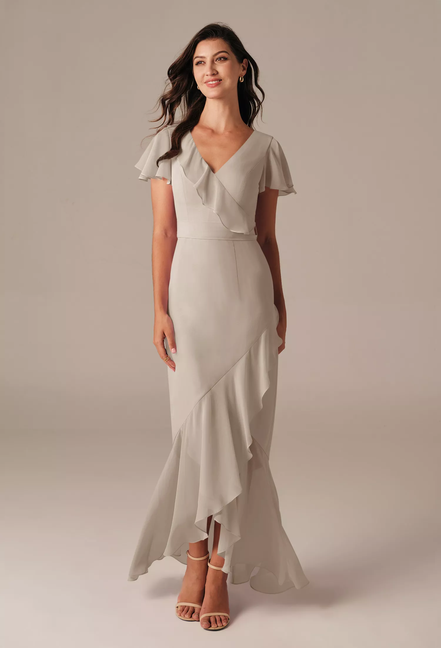 AW Celia Taupe  Spring Wedding Guest Dresses