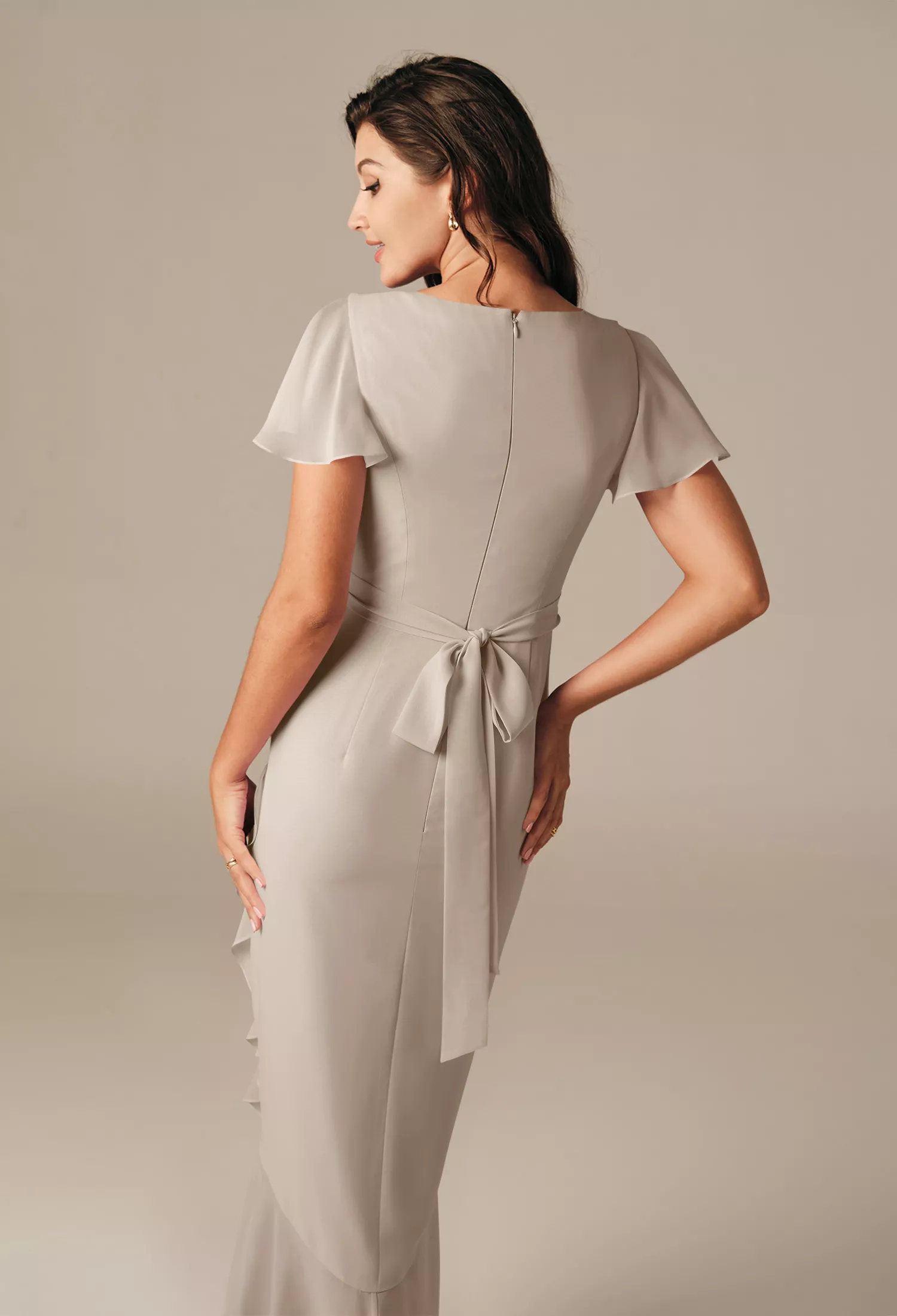 AW Celia Taupe  Spring Wedding Guest Dresses