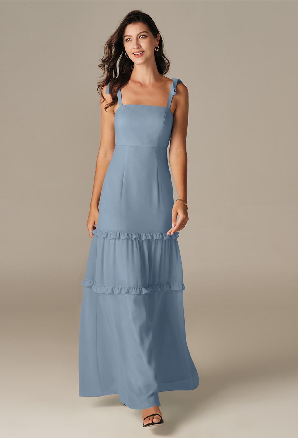 AW Empress Light Dusty Blue  Casual Wedding Guest Dresses