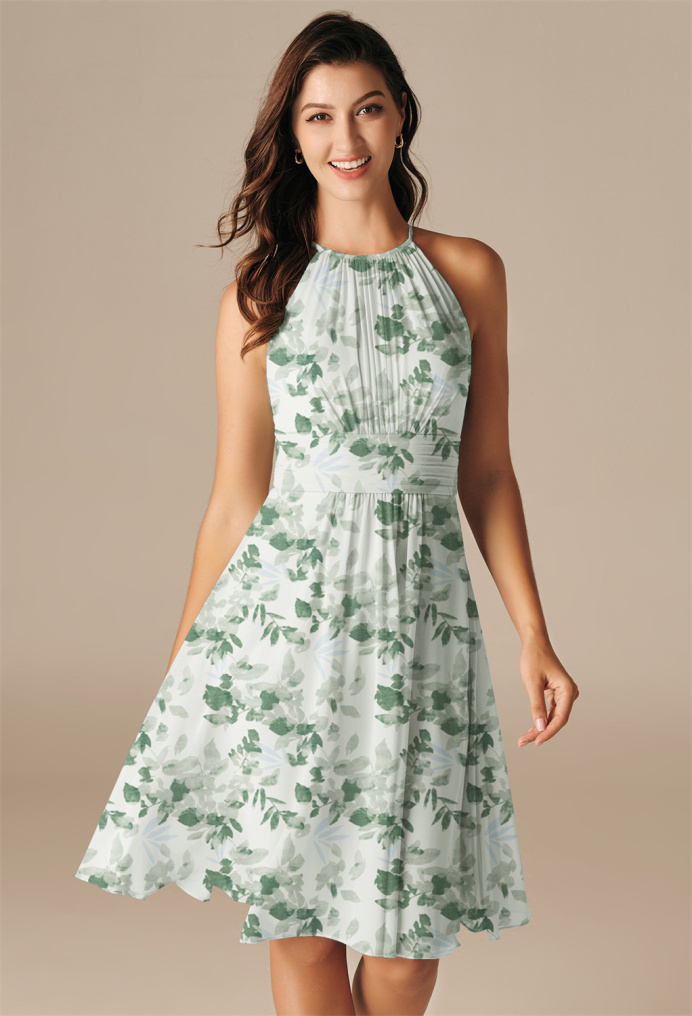 AW Leda Tea Green Shade  Plus Size Dresses