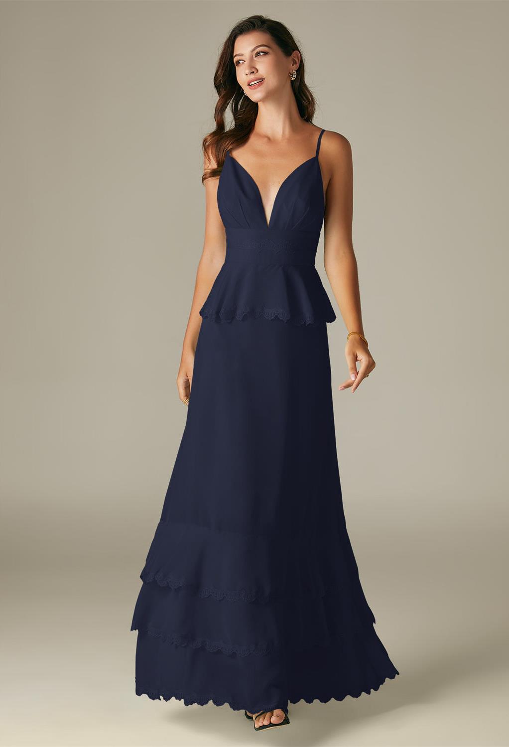 AW Khanum Dark Navy  Spring Wedding Guest Dresses