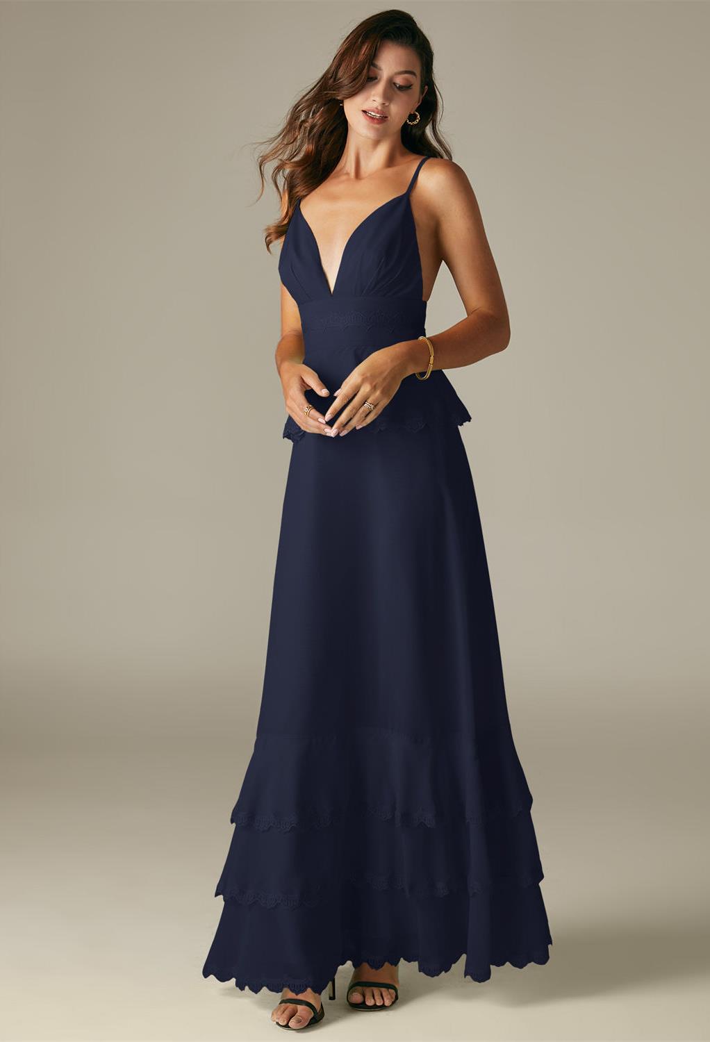 AW Khanum Dark Navy  Spring Wedding Guest Dresses
