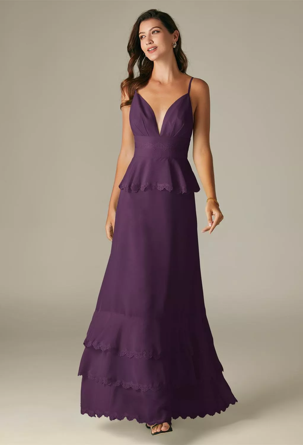 AW Khanum Grape  Spring Wedding Guest Dresses