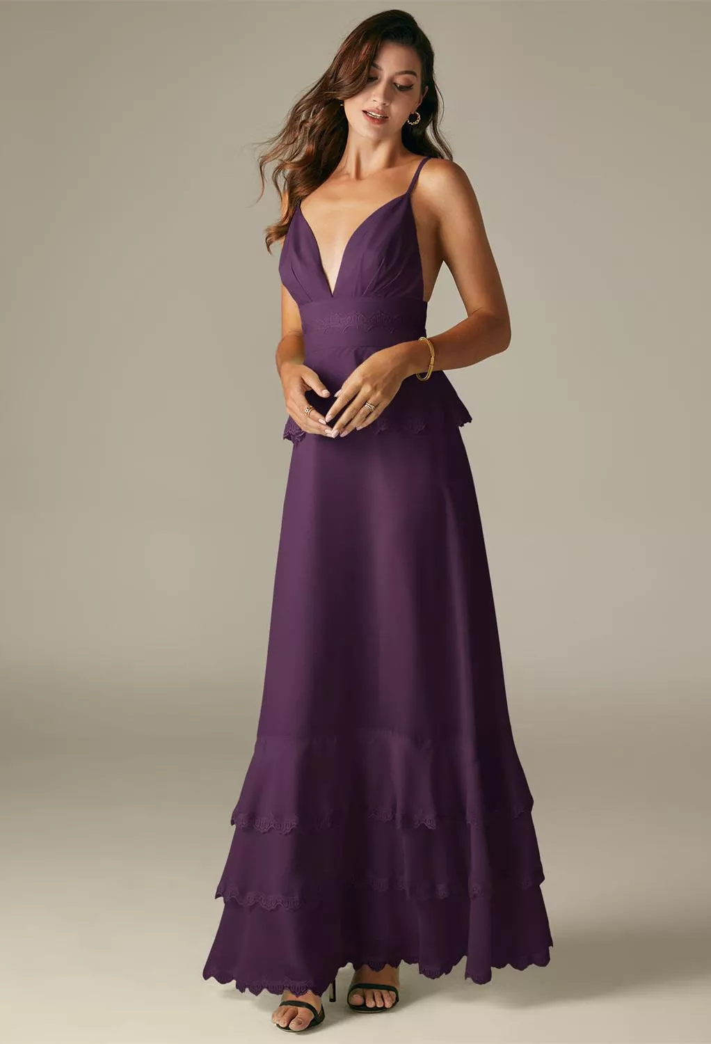 AW Khanum Grape  Spring Wedding Guest Dresses
