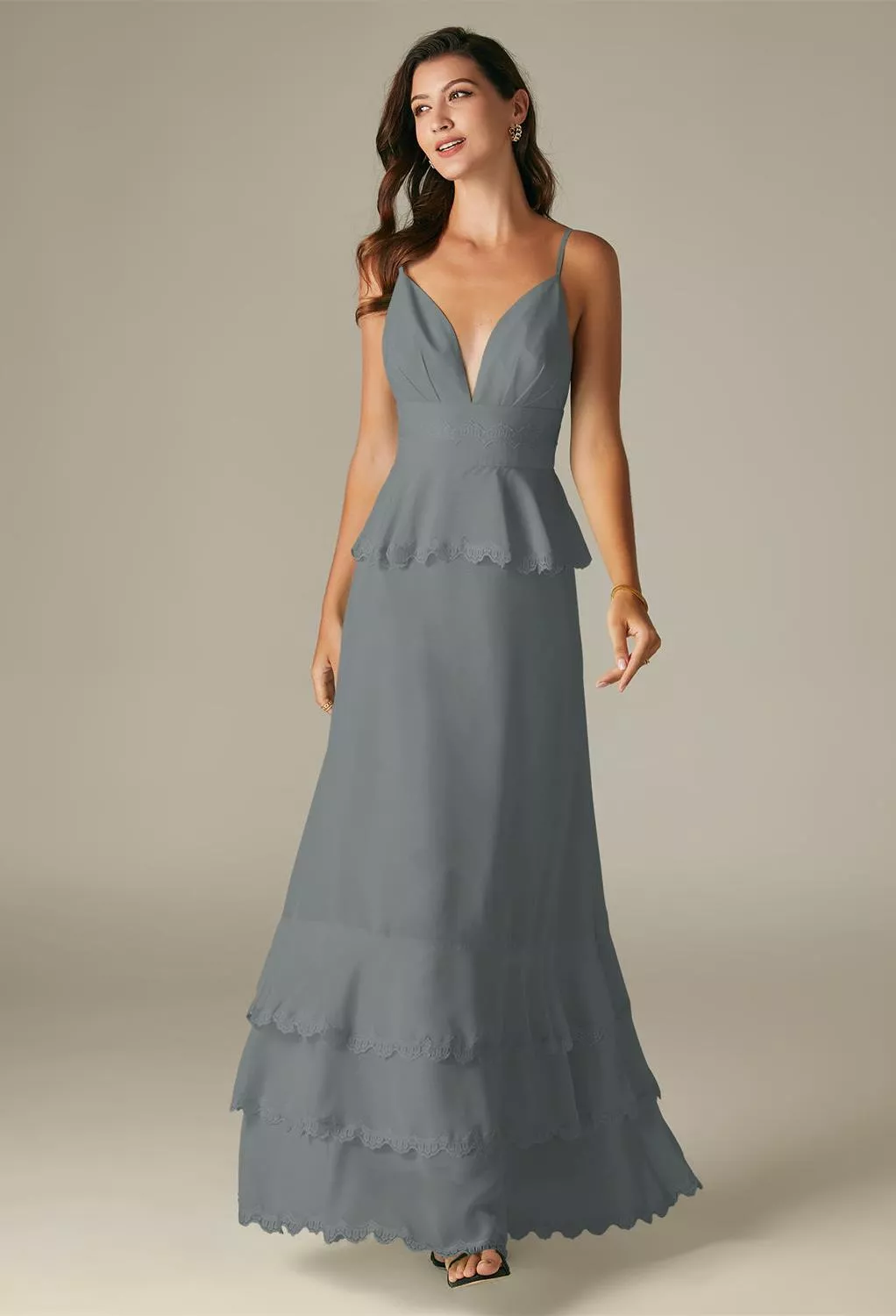 AW Khanum Steel Gray  Spring Wedding Guest Dresses
