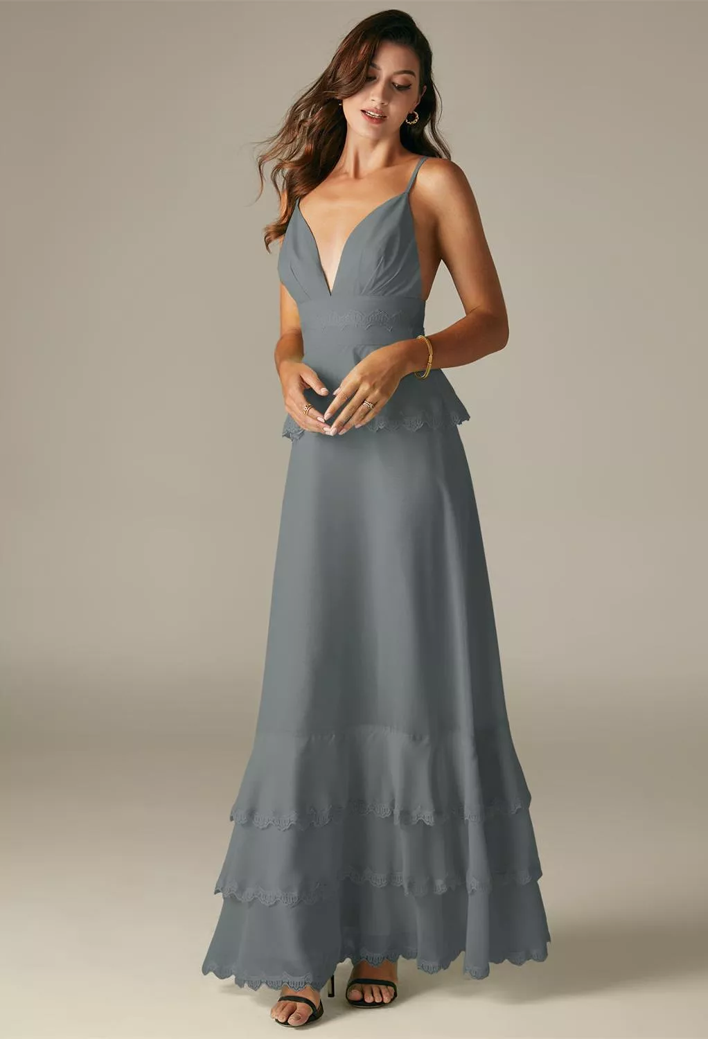 AW Khanum Steel Gray  Spring Wedding Guest Dresses