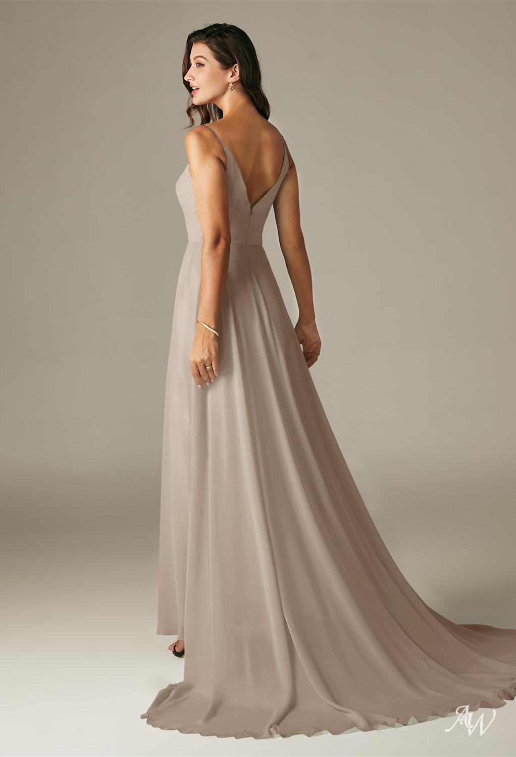 AW Evie Taupe Bridesmaid Dresses image2