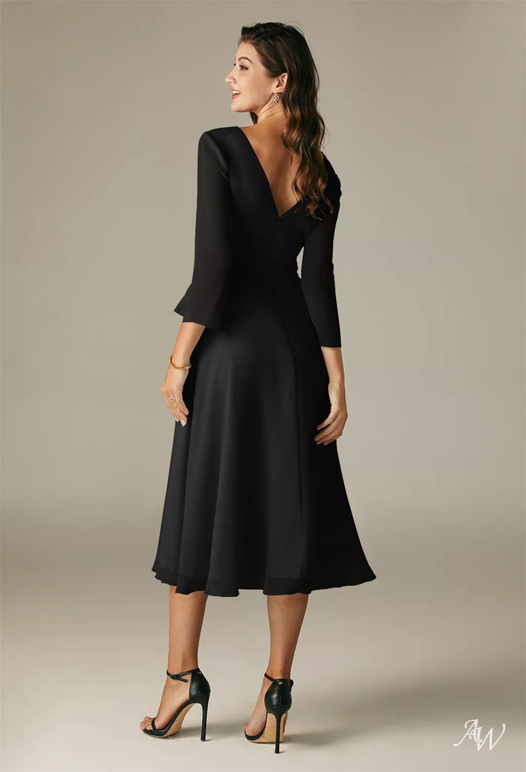 AW Gaia Black Bridesmaid Dresses