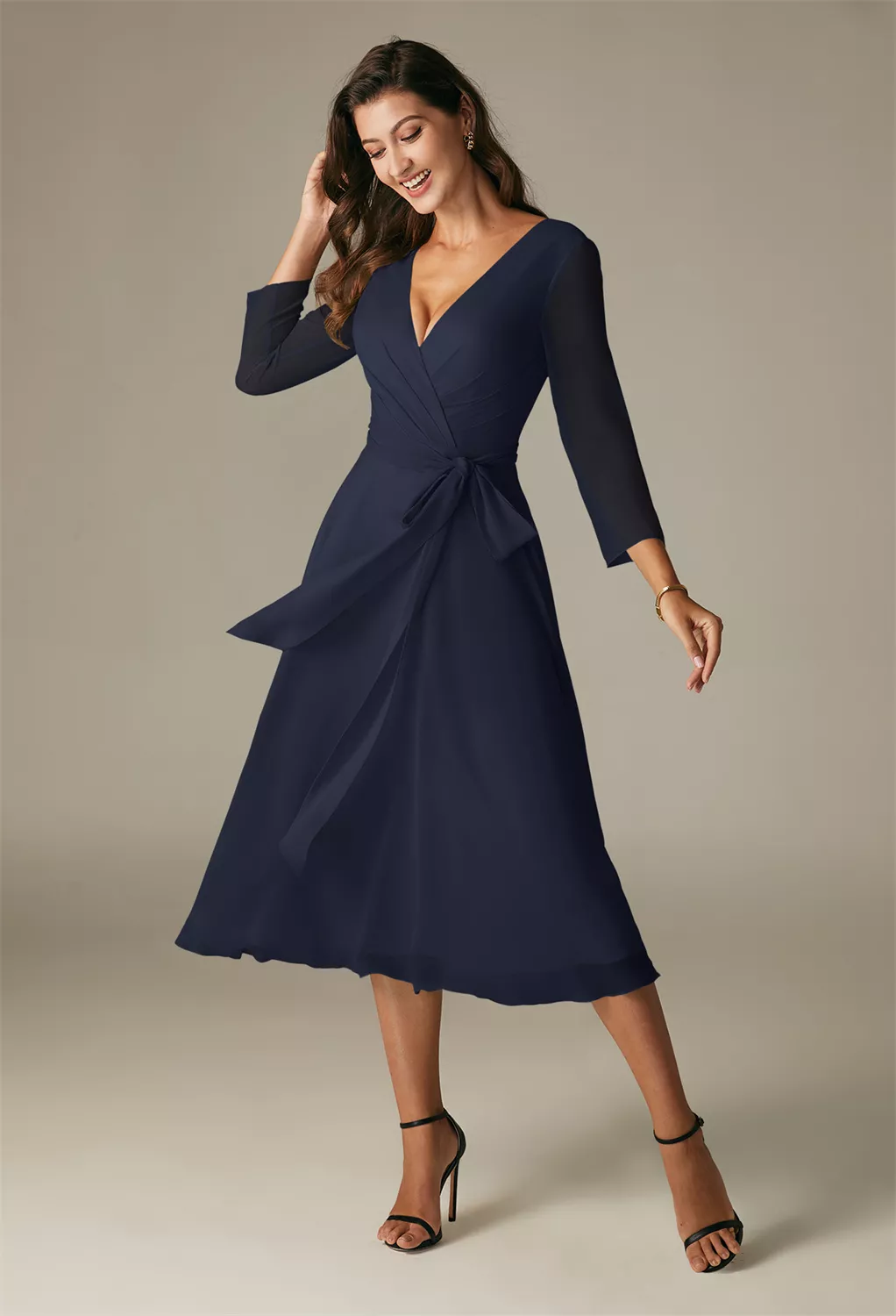AW Gaia Dark Navy  Spring Wedding Guest Dresses