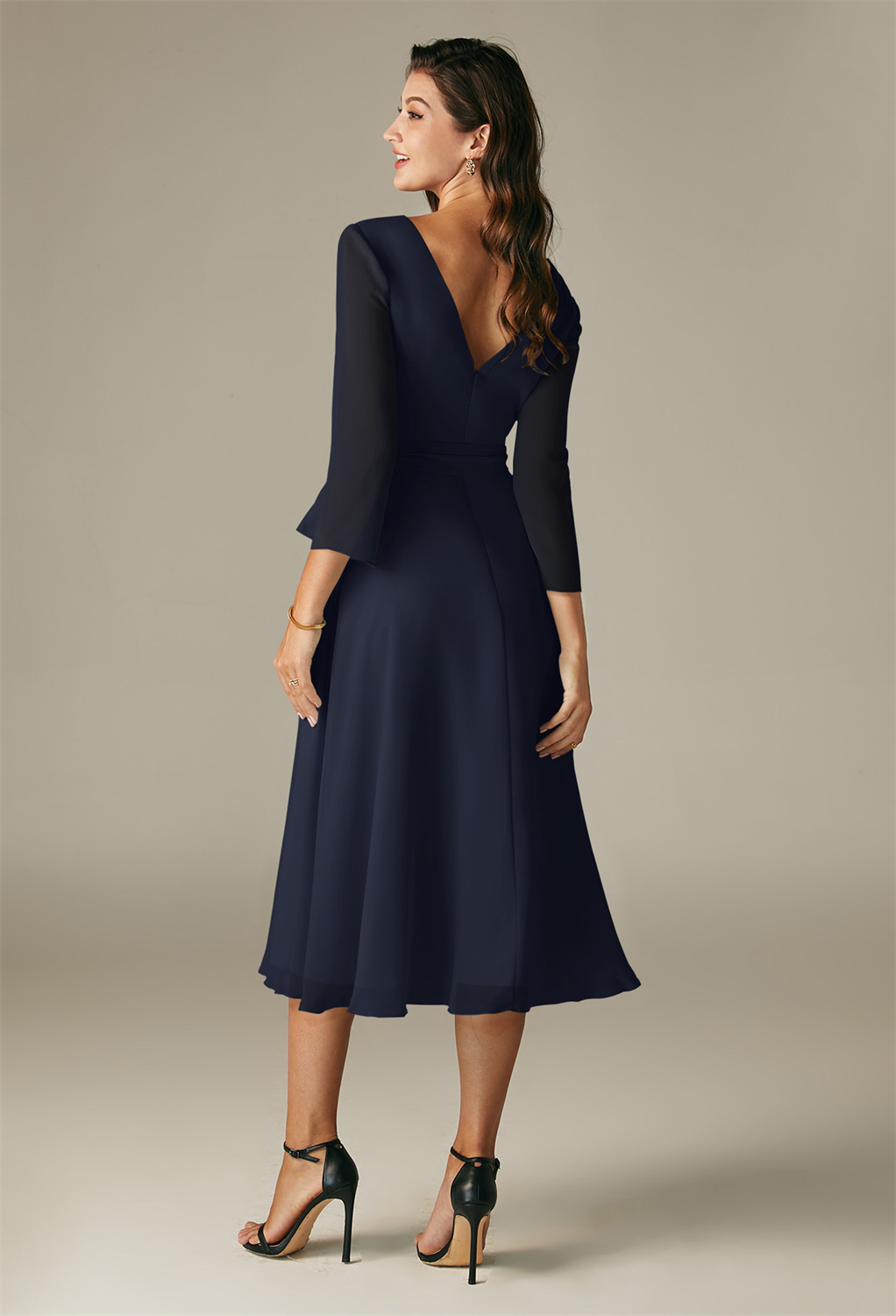 AW Gaia Dark Navy  Spring Wedding Guest Dresses