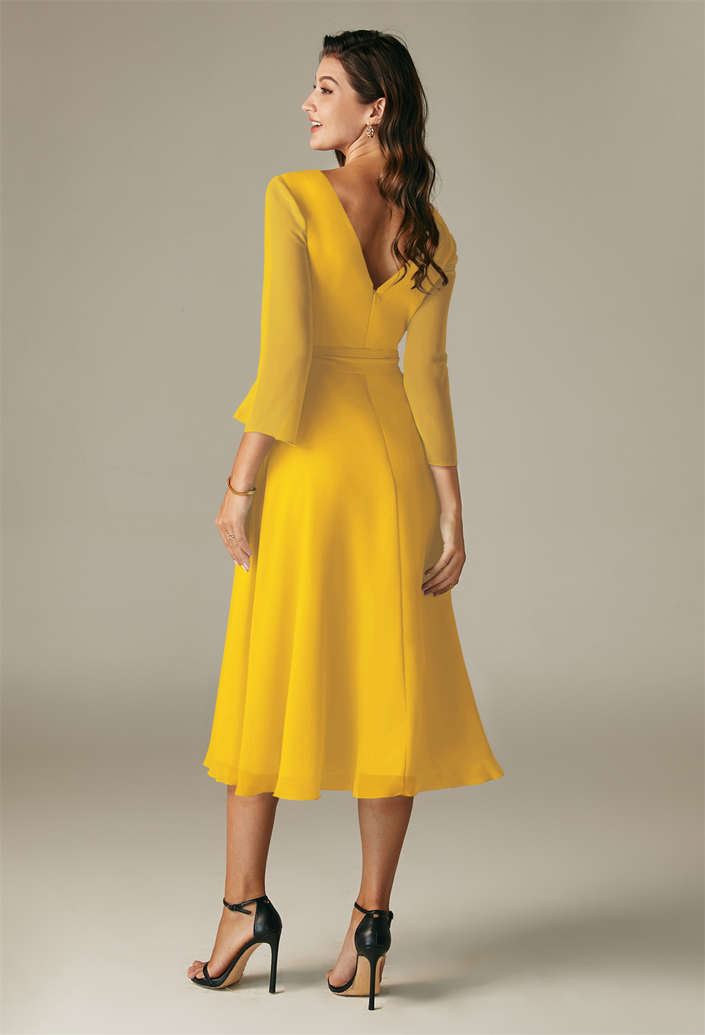 AW Gaia Mustard Yellow  Spring Wedding Guest Dresses
