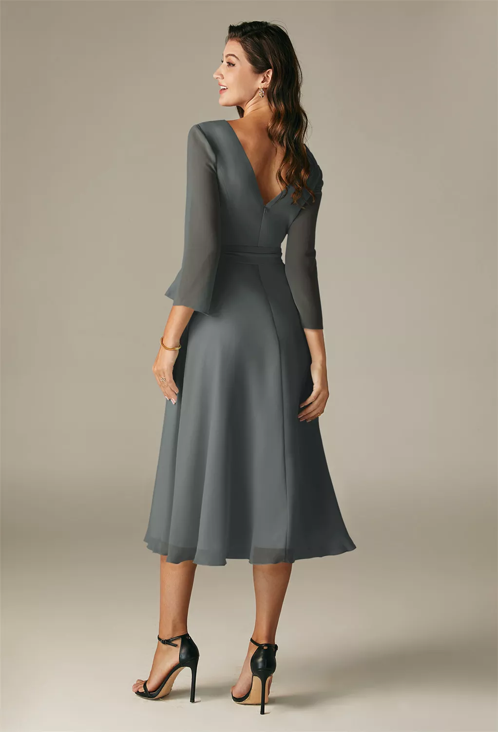 AW Gaia Steel Gray  Spring Wedding Guest Dresses