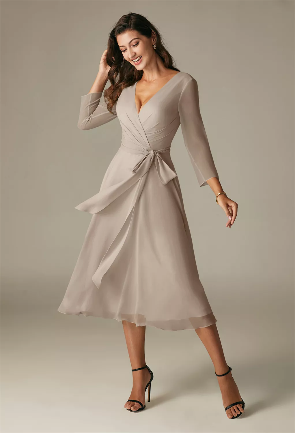 AW Gaia Taupe  Spring Wedding Guest Dresses