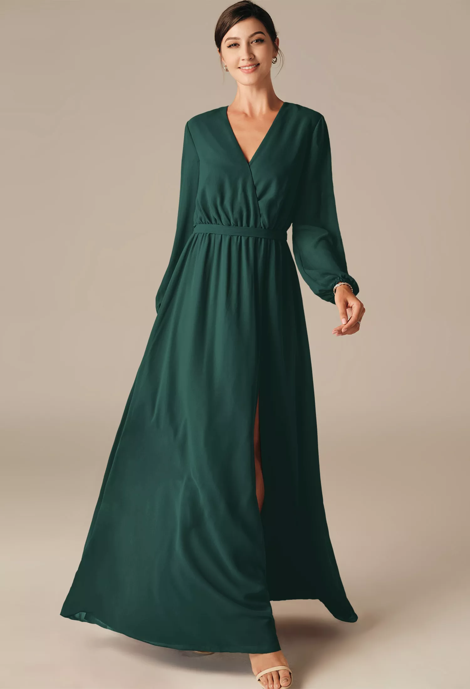 AW Adelle Dark Emerald  Maternity Bridesmaid Dresses