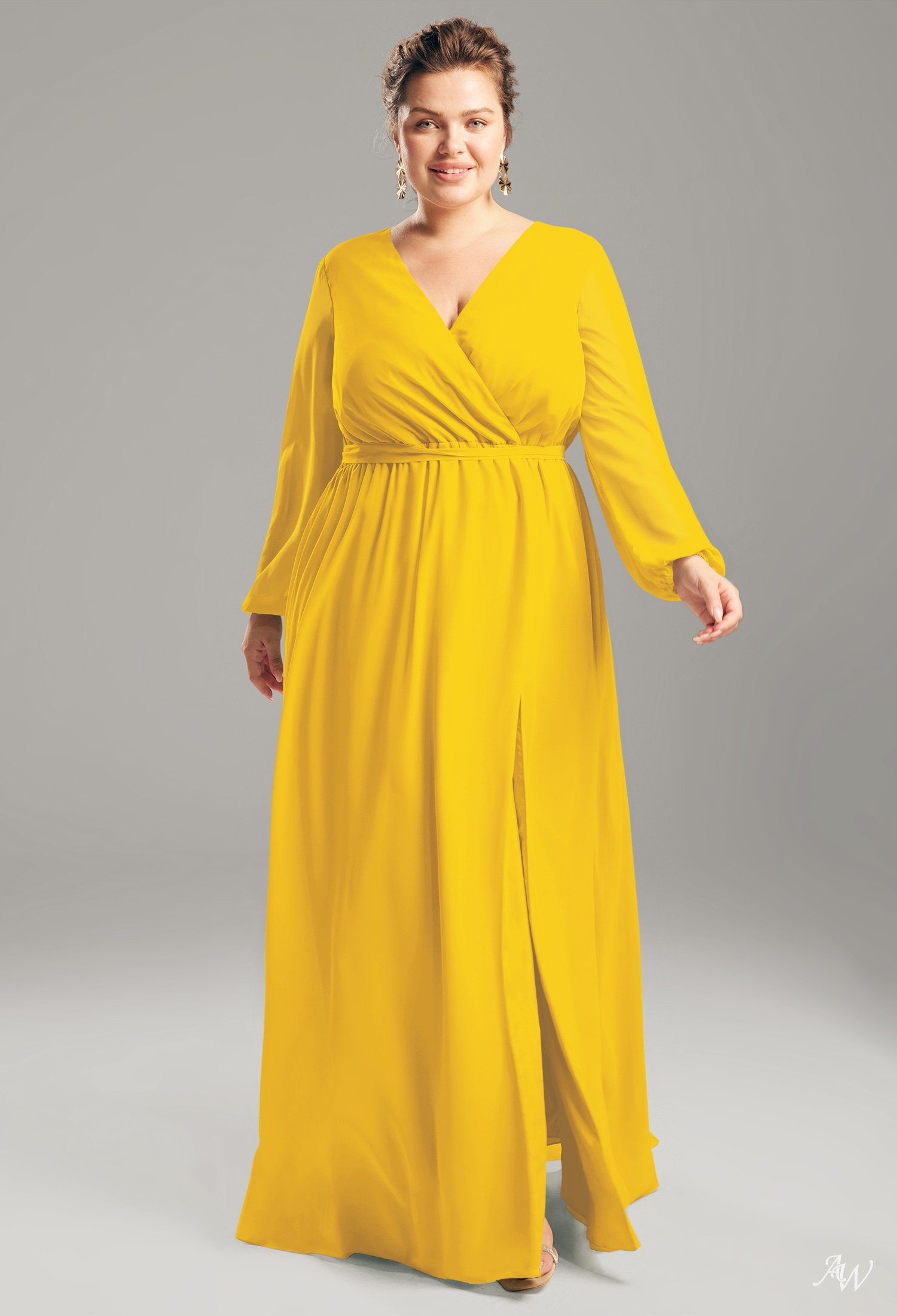 AW Adelle Mustard Yellow Bridesmaid Dresses image4