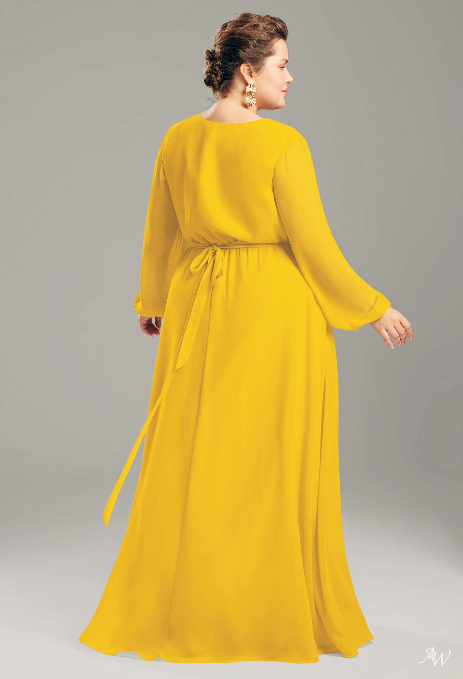 AW Adelle Mustard Yellow Bridesmaid Dresses image5