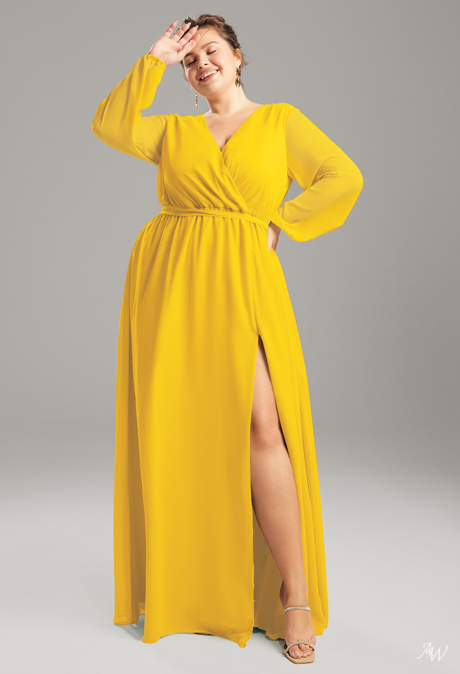 AW Adelle Mustard Yellow Bridesmaid Dresses image6