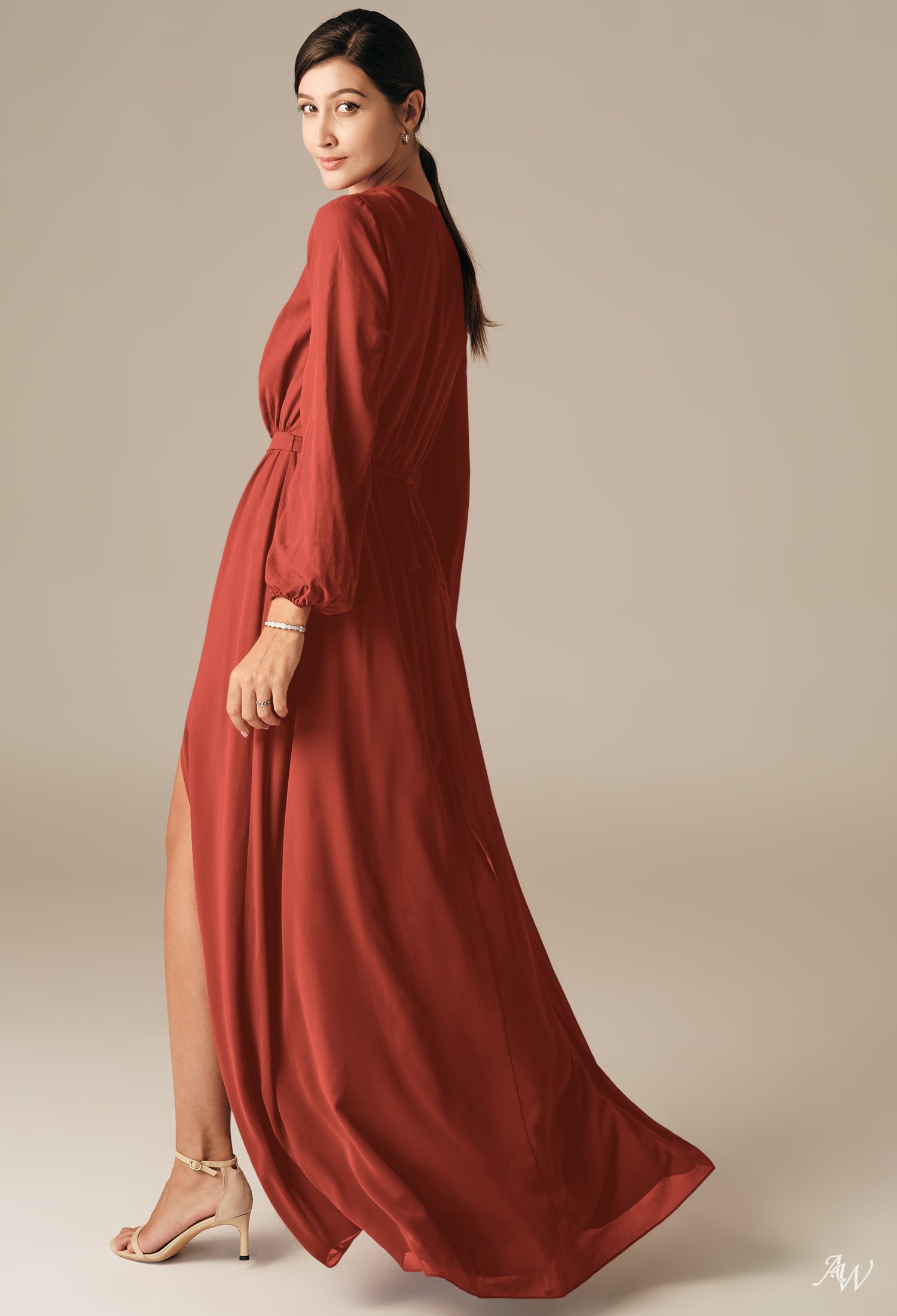 AW Adelle Rust Bridesmaid Dresses image2