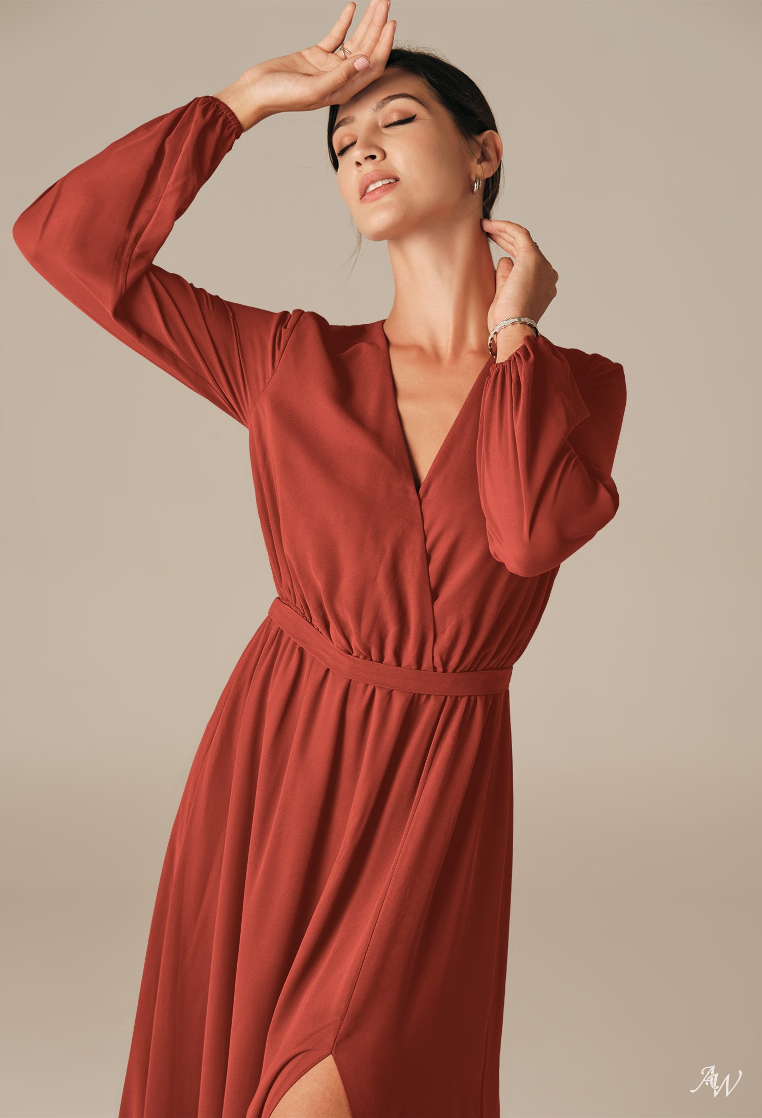 AW Adelle Rust Bridesmaid Dresses image3