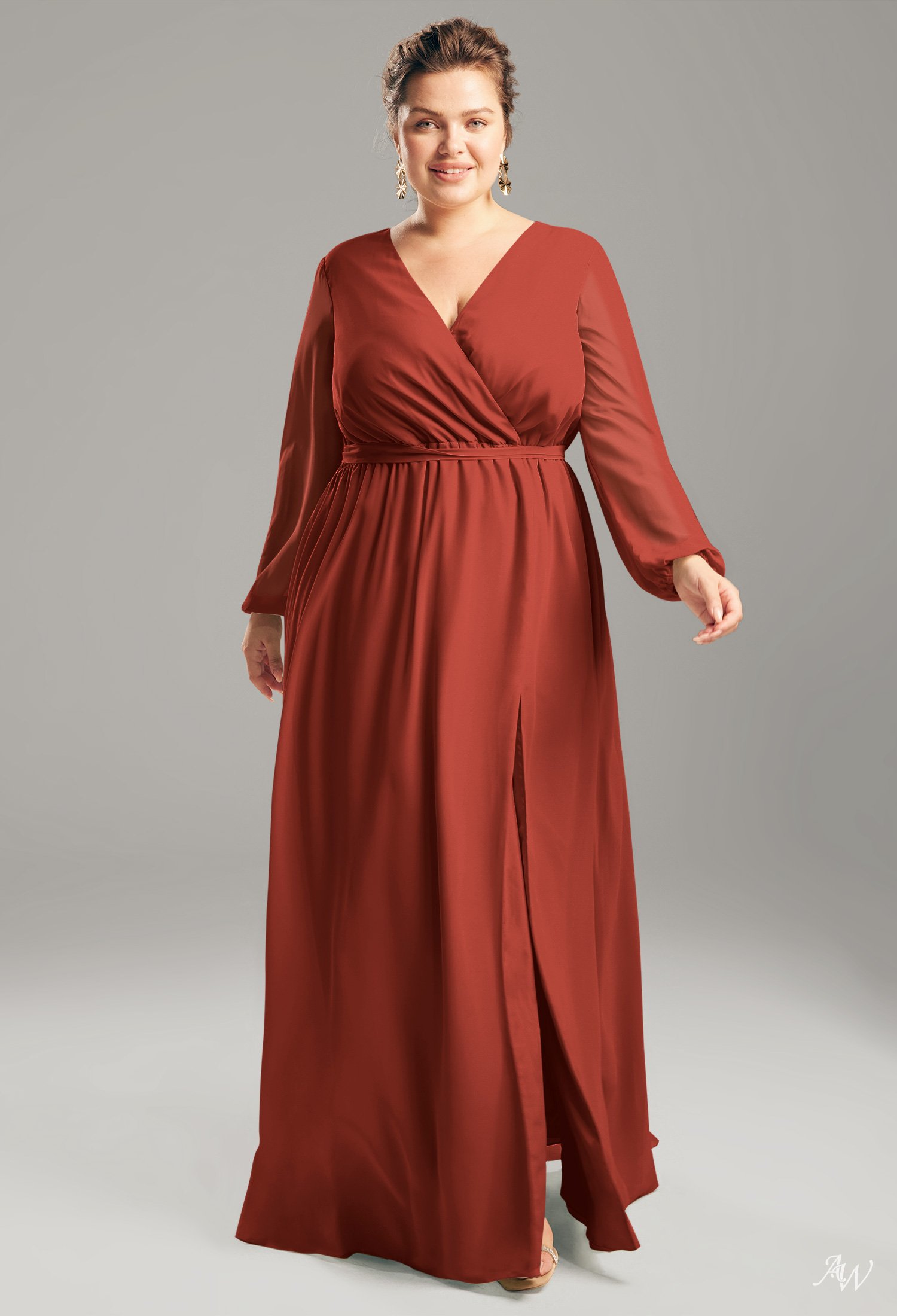 AW Adelle Rust Bridesmaid Dresses image4